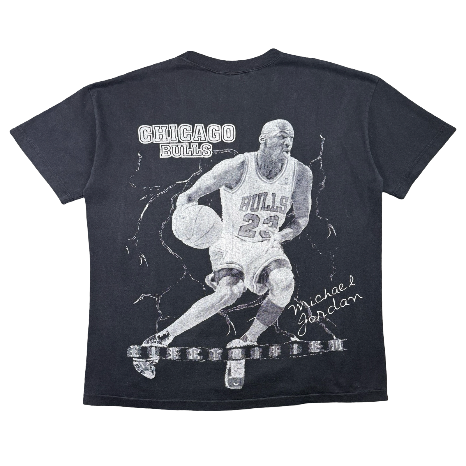 Bootleg Vintage Chicago Bulls Michael Jordan Electrified Tee Black