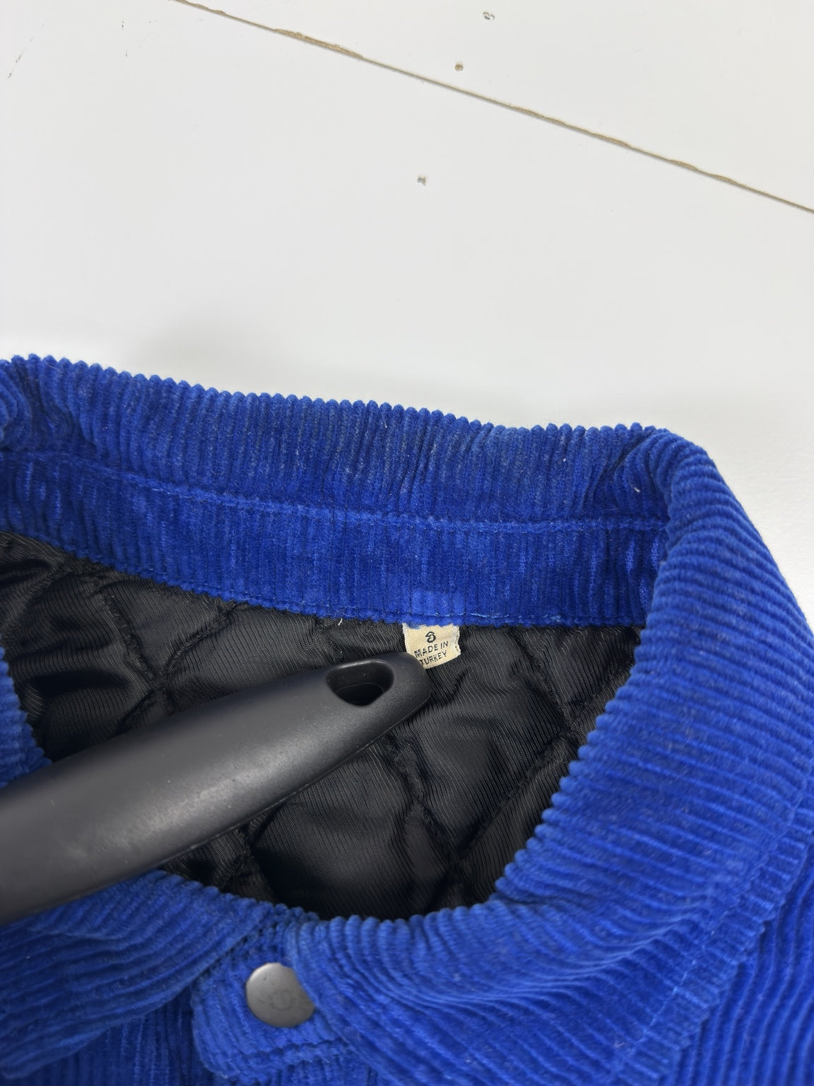 Stussy Cord Quilted Overshirt Blue (USED)