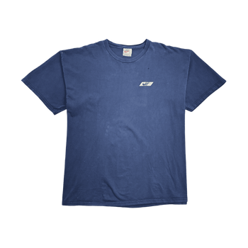 Vintage 90s Nike Side Swoosh Tee Navy