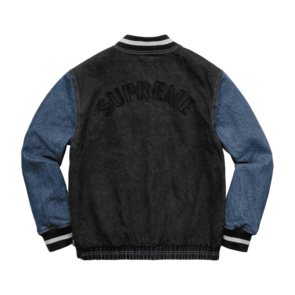 Supreme Denim Varsity Jacket Black