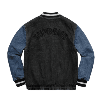 Supreme Denim Varsity Jacket Black