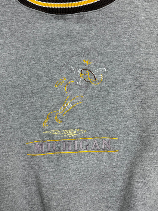 (XL) Vintage University Of Michigan Sweatshirt Grey | Vitnage Clothing Store Canada