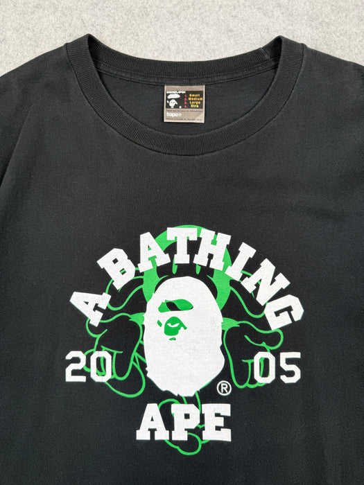 Vintage BAPE 2005 College Tee Black | Vitnage Clothing Store Canada