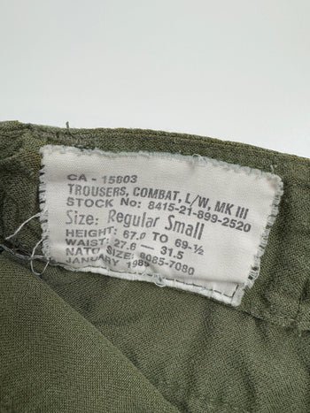 Vintage 90s Military Cargo Pants Olive