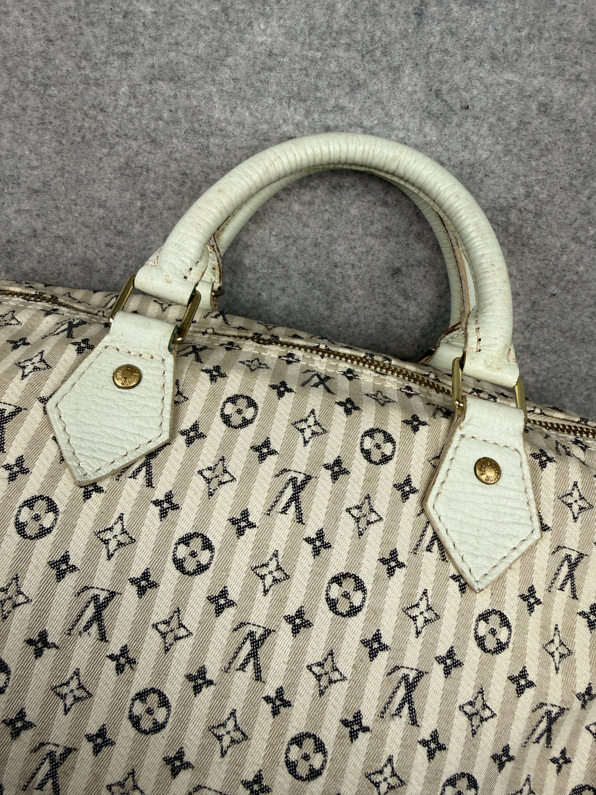 Louis Vuitton Mini Lin Speedy 30 Bag