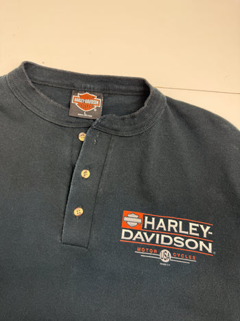Vintage 1999 Harley Davidson Patriot L/S Tee Black