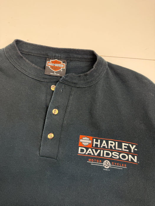 Vintage 1999 Harley Davidson Patriot L/S Tee Black | Vitnage Clothing Store Canada