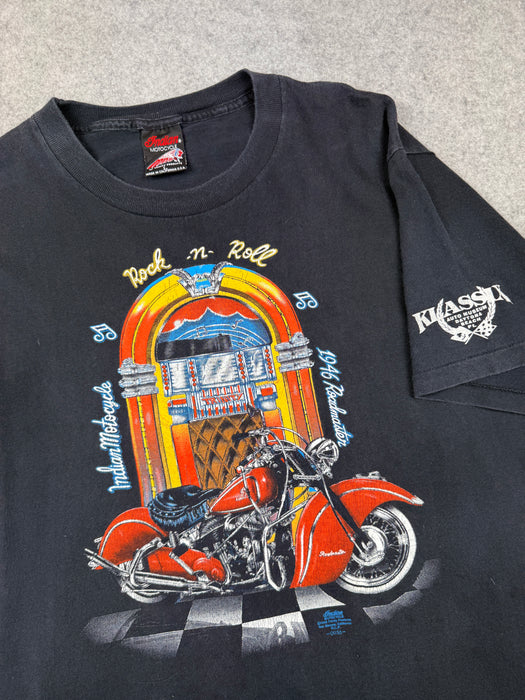 Vintage Indian Motorcycle Rock n Roll Tee Black | Vitnage Clothing Store Canada