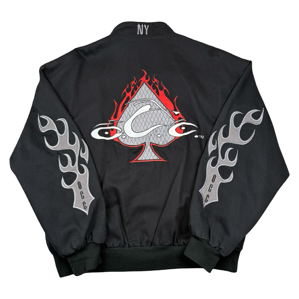 Vintage Orange County Choppers Flame Sleeve Canvas Jacket Black