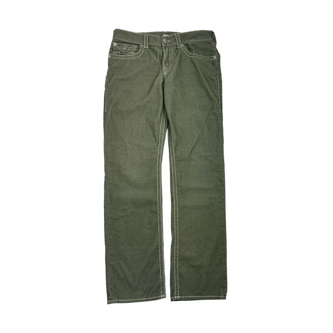 (35) Vintage True Religion Straight Cut Style Pants Green