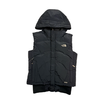 (M) The North Face 600 Hooded Puffer Vest Black