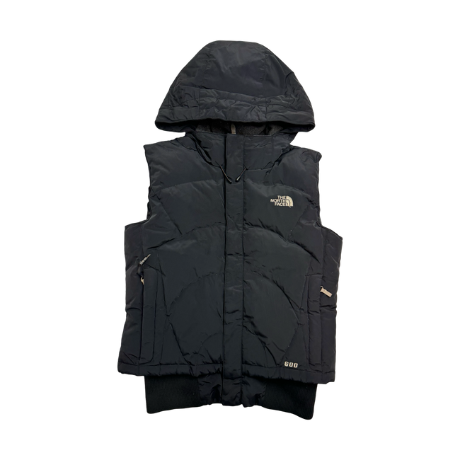 (M) The North Face 600 Hooded Puffer Vest Black