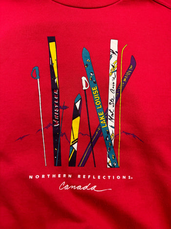 (M) Vintage Northern Reflections Ski Sweatshirt Red