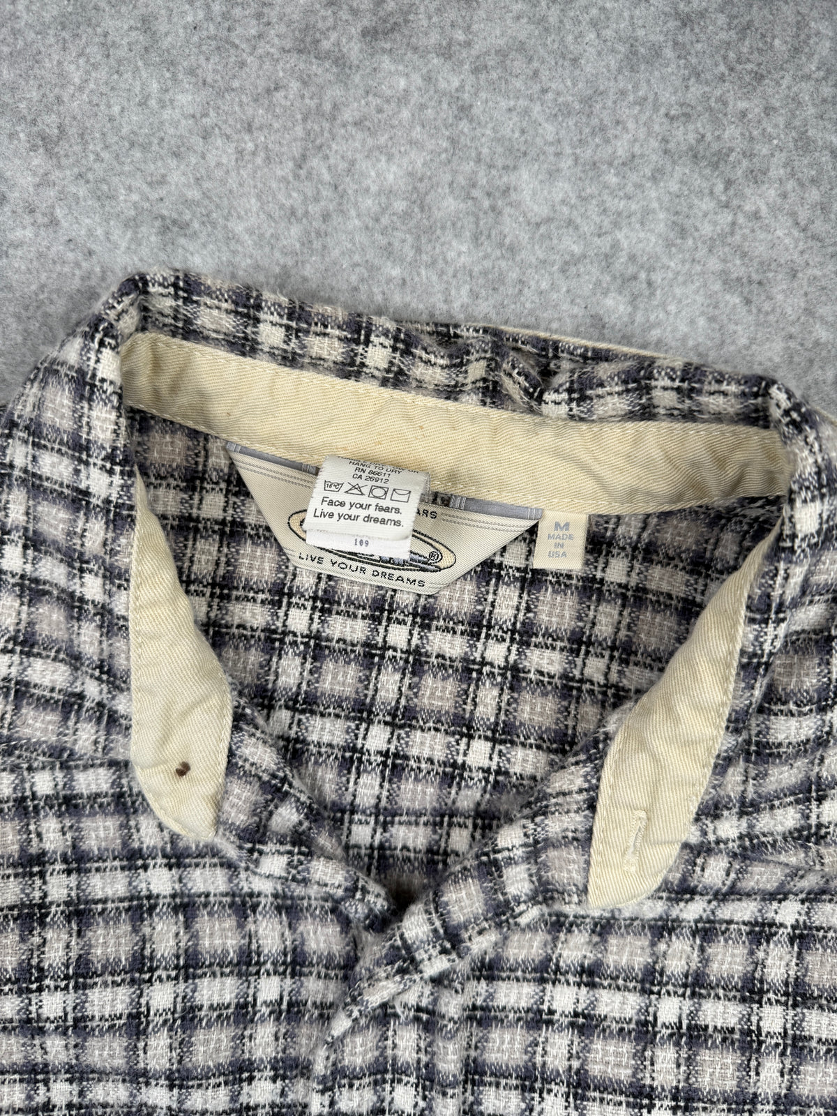 Vintage No Fear Twill Check Jacket White