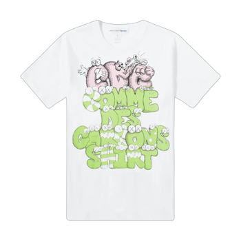 CDG Shirt x KAWS Print Tee White/Green/Pink