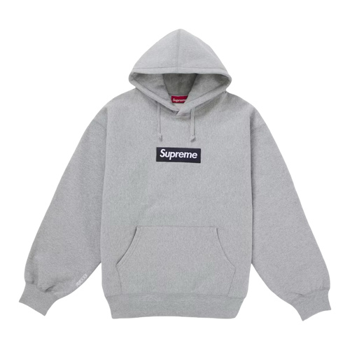 Supreme Box Logo Hoodie Grey/Navy | Vintage Clothing Store Canada