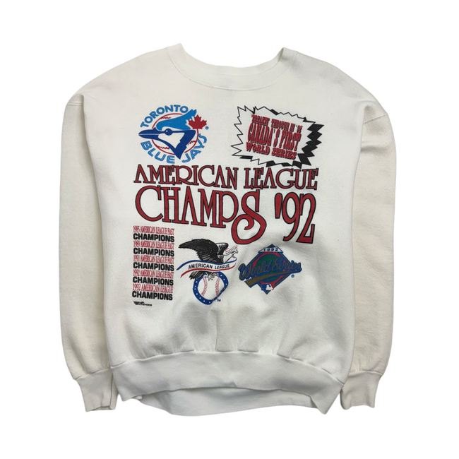 Vintage '92 Toronto Blue Jays Championship Sweatshirt White