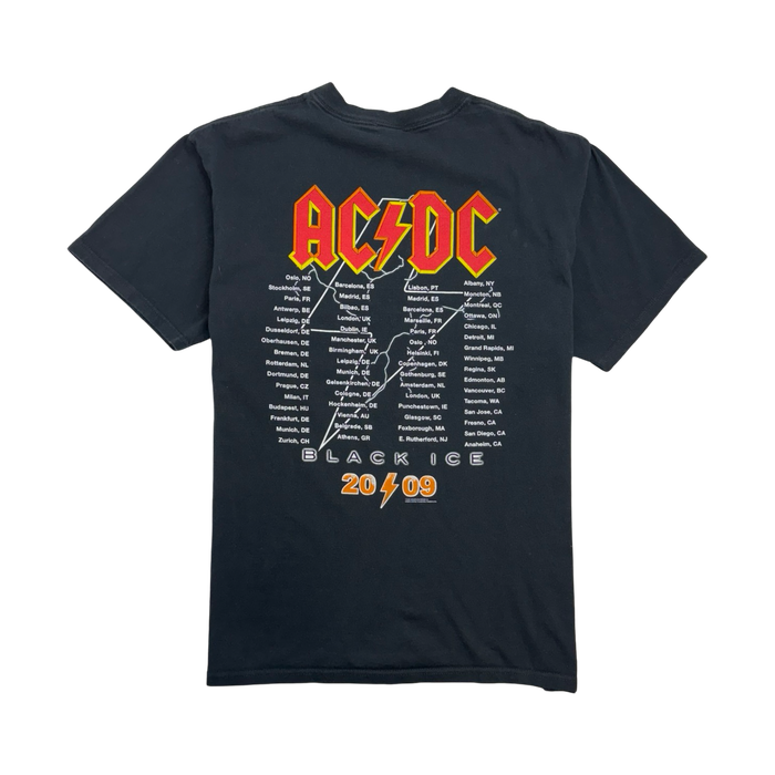 (M) Vintage '09 AC/DC World Tour Tee Black | Vitnage Clothing Store Canada