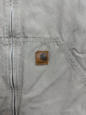 Vintage Carhartt Zip Light Work Jacket Beige