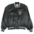 Vintage Oakland Raiders Satin Bomber Jacket Black