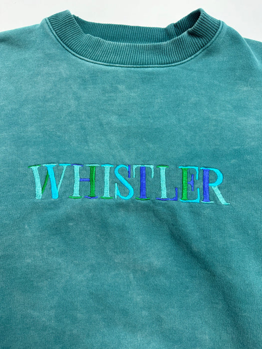 (L) Vintage Whistler Sweatshirt Aqua | Vitnage Clothing Store Canada