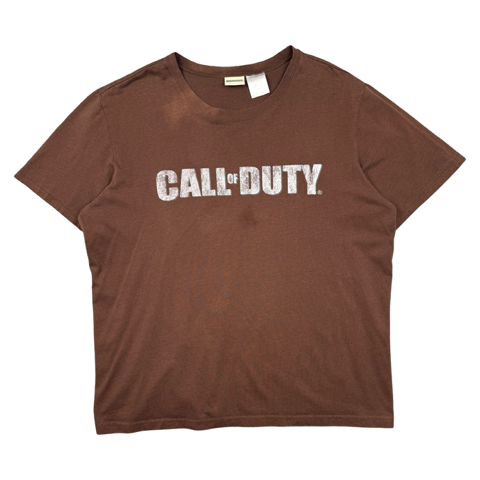 Vintage 2000's Call Of Duty Tee Brown | Vitnage Clothing Store Canada