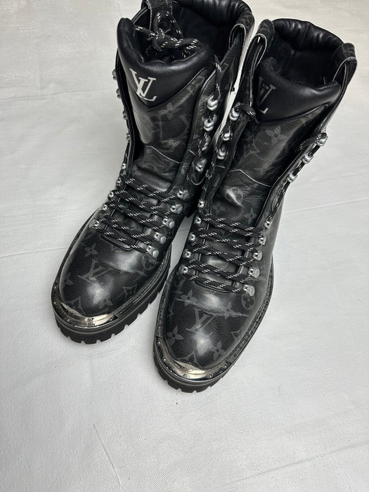 Louis Vuitton Monogram Outland Ankle Boots (USED, NO BOX) | Vitnage Clothing Store Canada