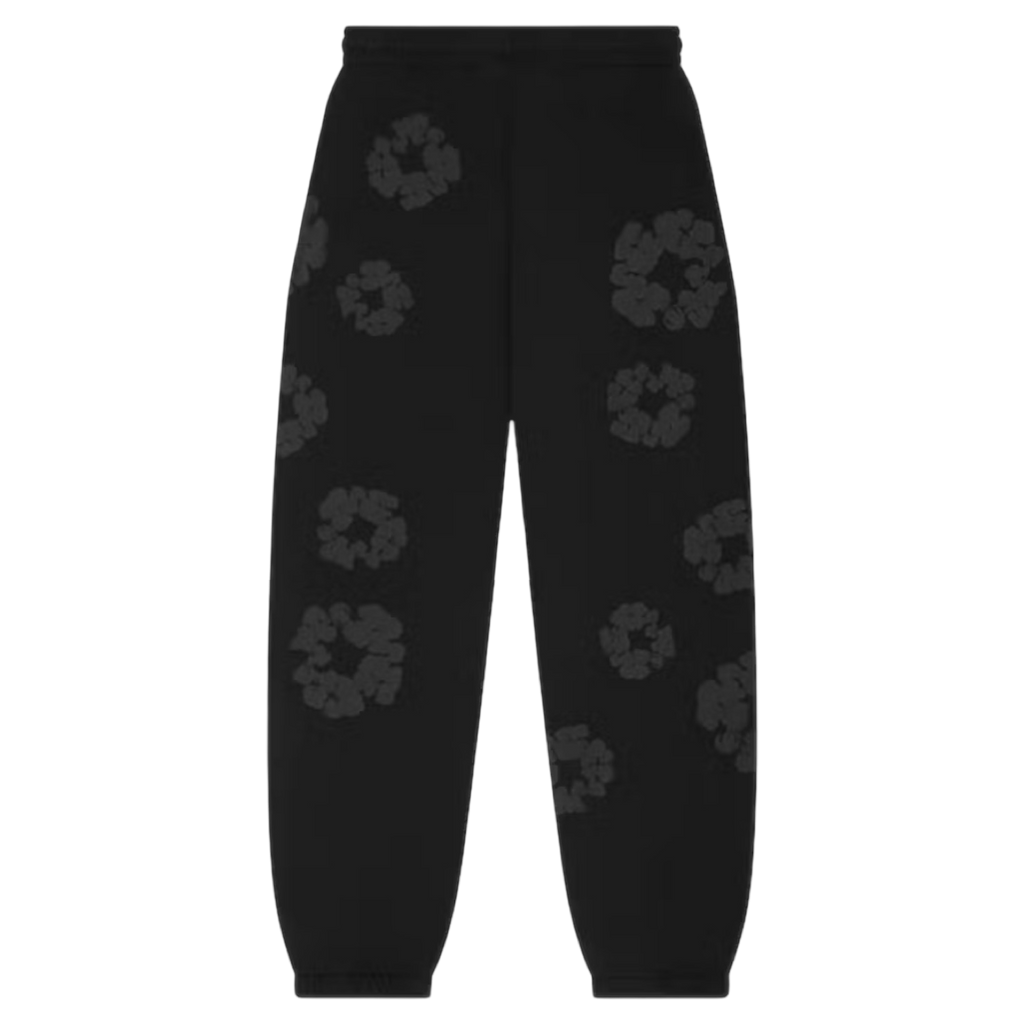 Denim Tears Cotton Wreath Sweatpants Black Monochrome