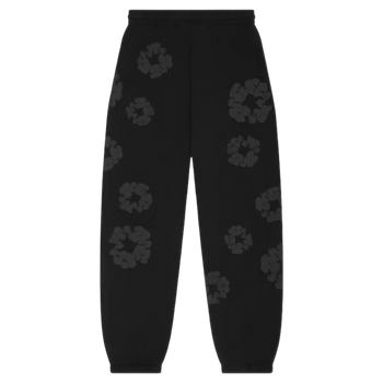Denim Tears Cotton Wreath Sweatpants Black Monochrome