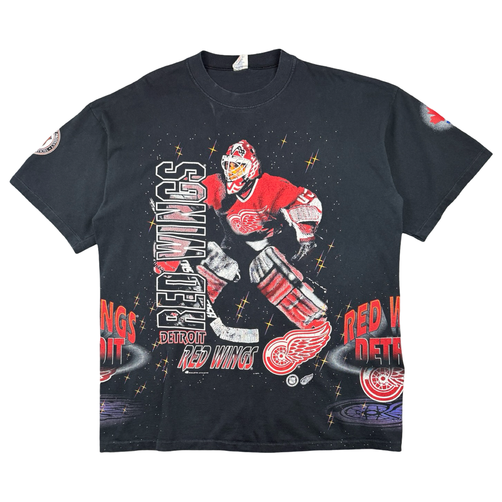 Vintage Detroit Red Wings AOP Tee Black