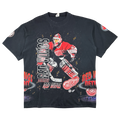 Vintage Detroit Red Wings AOP Tee Black