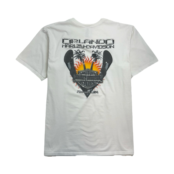 (L) Vintage '09 Orlando Harley Davidson Tee White