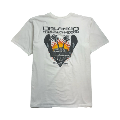 (L) Vintage '09 Orlando Harley Davidson Tee White | Vintage Clothing Store Canada