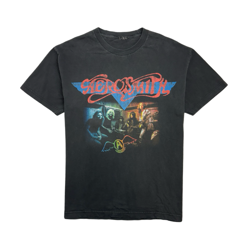 (L) Vintage '02 Aerosmith Band Tee Black | Vintage Clothing Store Canada