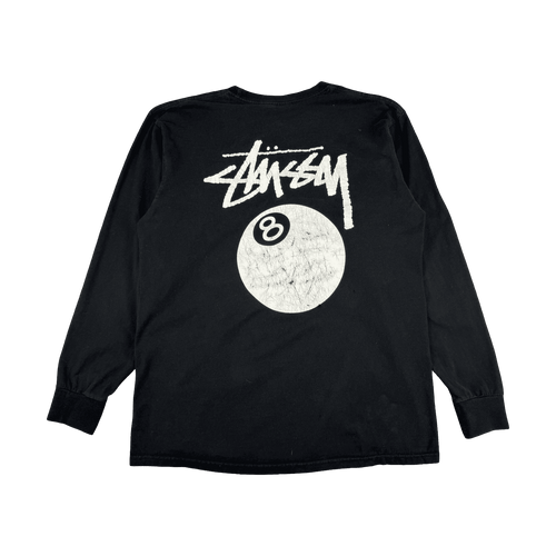 Stussy 8 Ball L/S Tee Black (USED) | Vintage Clothing Store Canada