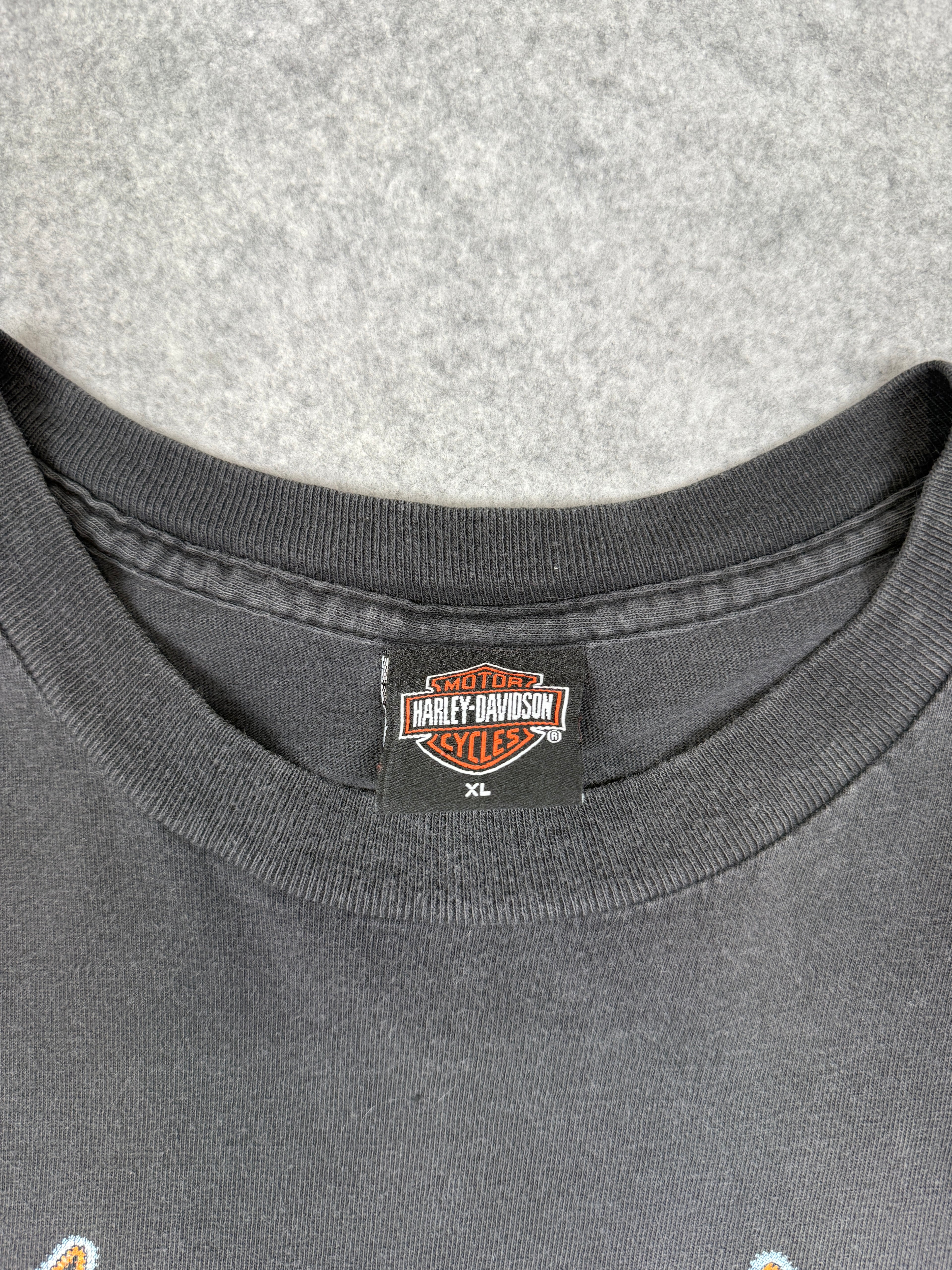 Vintage Harley Davidson Eagle Wing Spread Tee Black