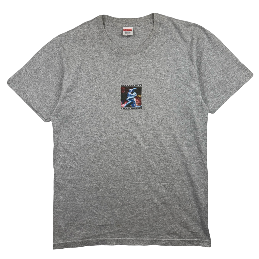Supreme Cyber Tee Heather Grey SS17 (USED)