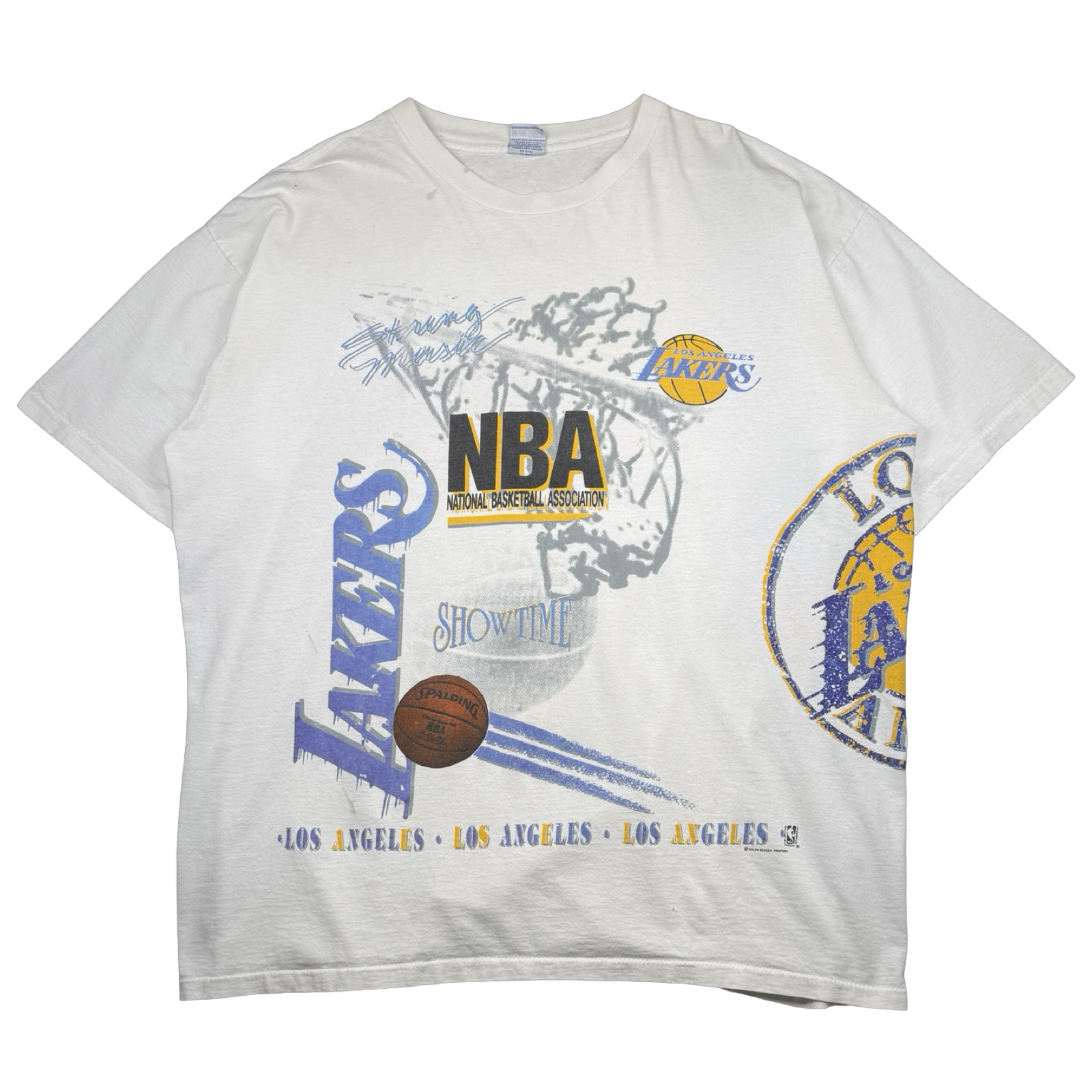 Vintage Salem Showtime Lakers Tee White