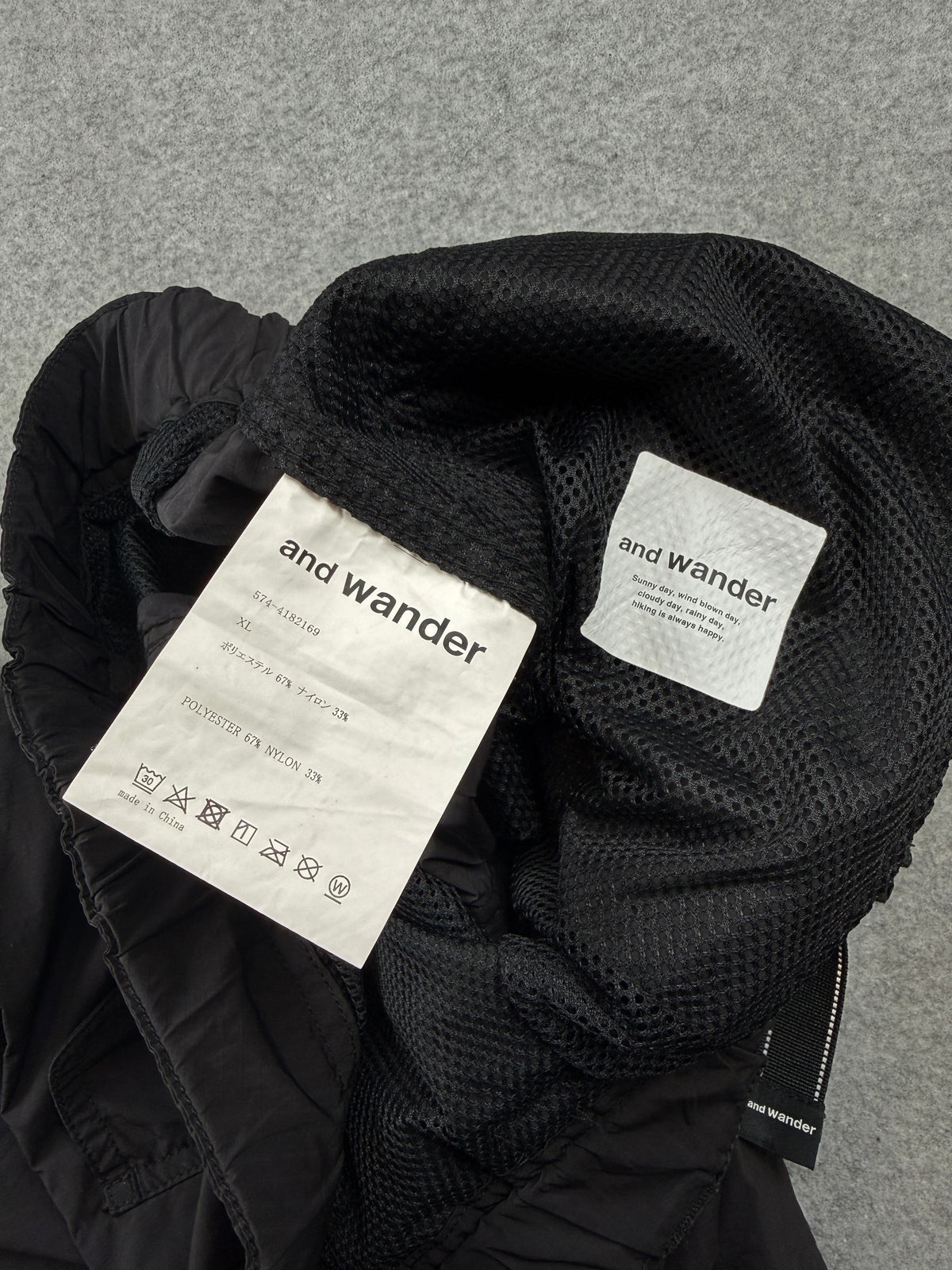 and Wander Oversized Cargo Pants Black (USED)