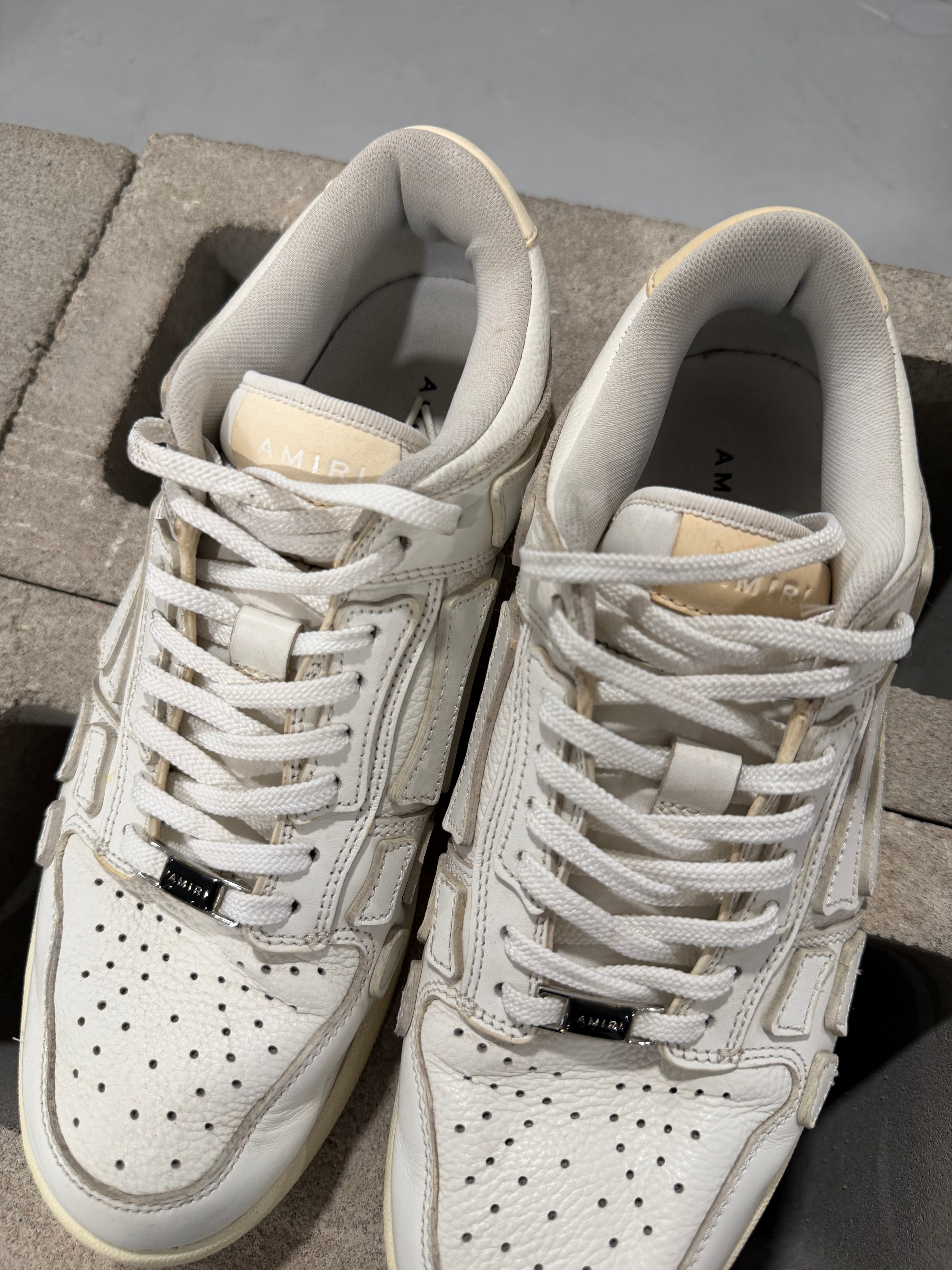 Amiri Skel Top Low Sneakers White (USED)