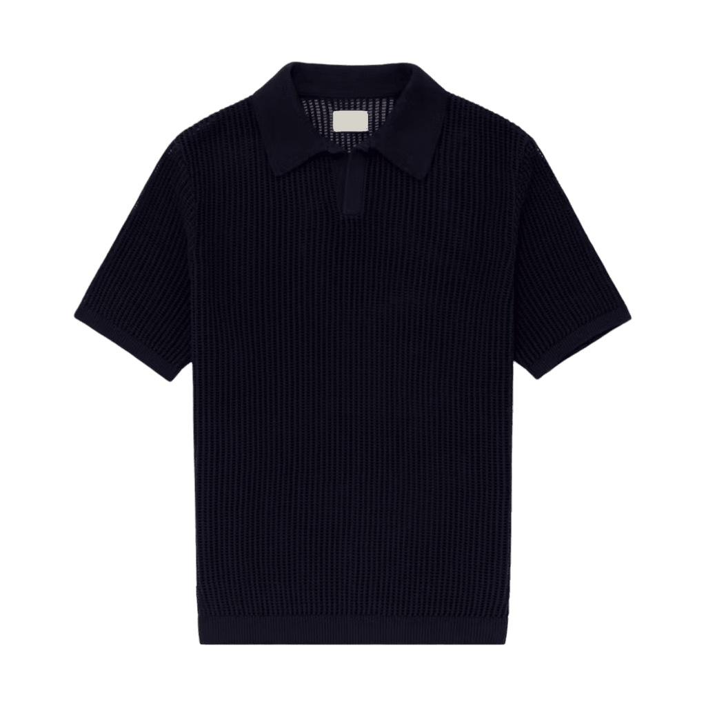 Aime Leon Dore Mesh Knit Polo Navy SS23