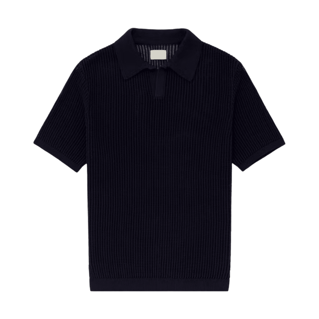 Aime Leon Dore Mesh Knit Polo Navy SS23