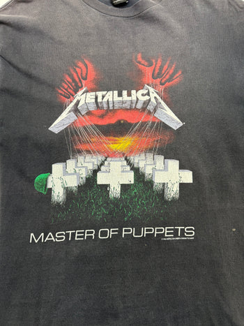 (XL) Vintage 90s Metallica Master Of Puppets Band Tee Black