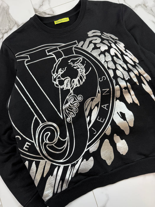 Versace Jeans Logo Sweatshirt Black (USED) | Vitnage Clothing Store Canada
