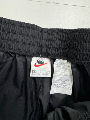 (L) Vintage 90s Nike Tear Away Track Pants Black