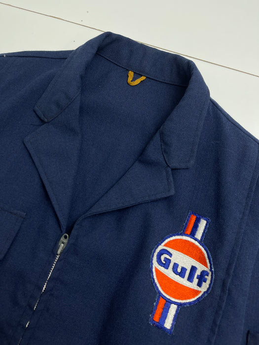 (S) Vintage 80s Gulf Zip Up Jacket | Vitnage Clothing Store Canada