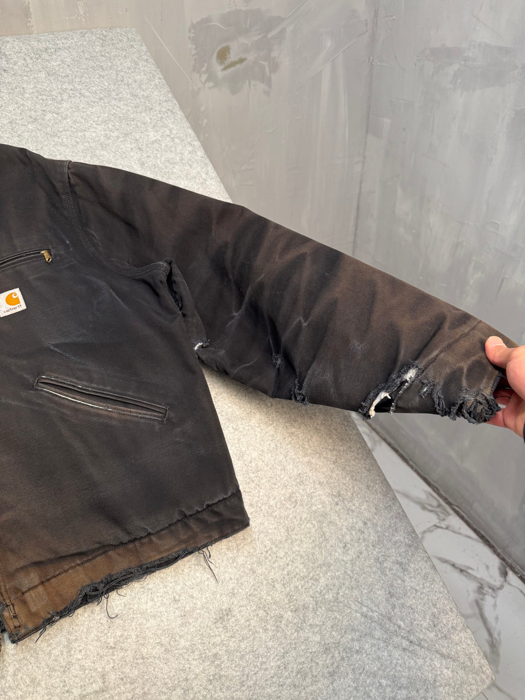 Vintage 2000’s Carhartt Detroit Jacket Distressed Black