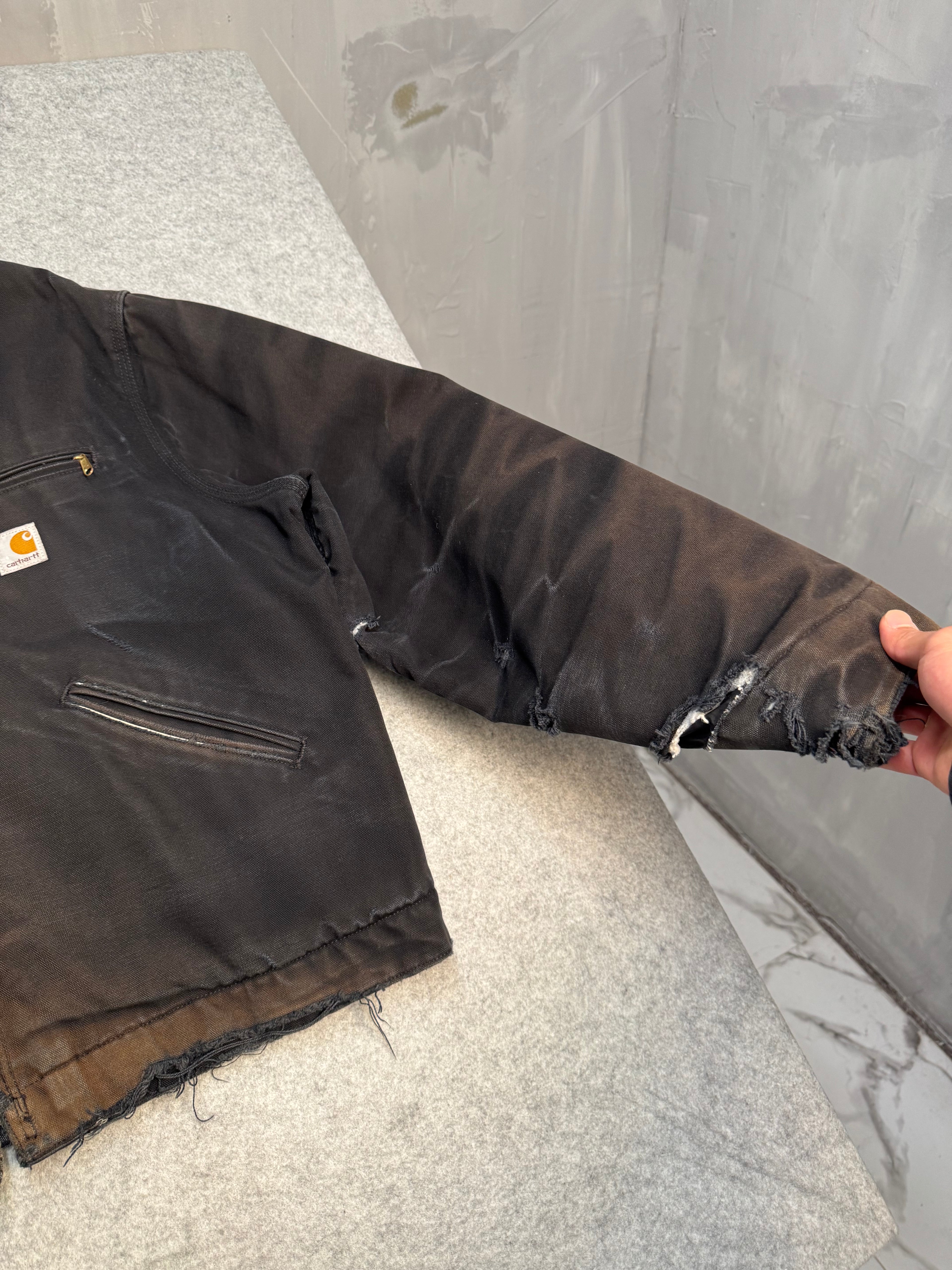 Vintage 2000’s Carhartt Detroit Jacket Distressed Black
