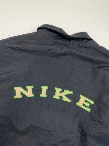Vintage 90s Nike Fleece Lined Parka Jacket Black