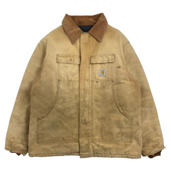 Vintage Carhartt Quilt Lined Arctic Work Jacket Tan